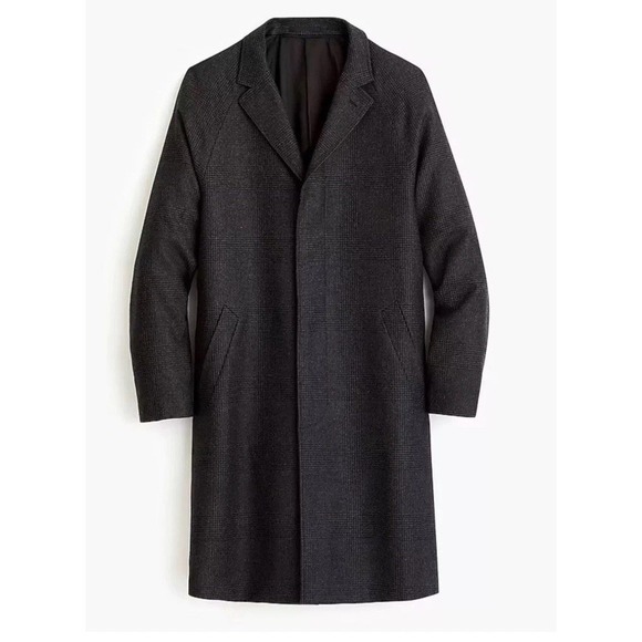 J.Crew‎ Destination Lanificio Wool Silk Overcoat Trench Mens 36S Water Resistant